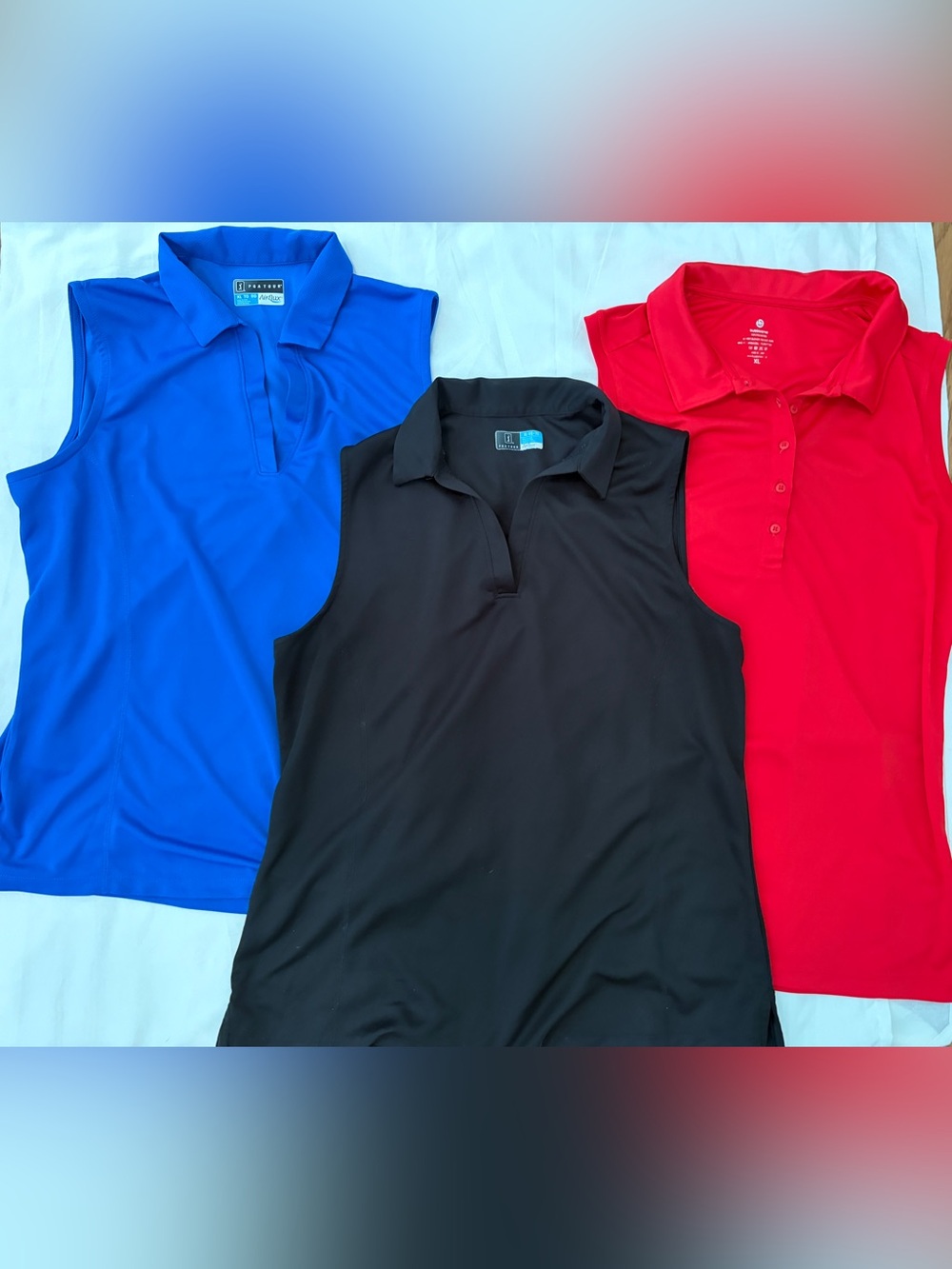 PGA Tour Sleeveless Golf Polos, size XL, lot of 3